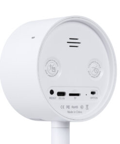 GloboStar® 86006 Rechargeable Table Camera WiFi HD 1080P 160° 1500mAh Two Way Audio Motion Detection & Digital Clock – Επαναφορτιζόμενη Επιτραπέζια Κάμερα WiFi HD 1080P 160° 1500mAh Διπλή Κατέυθυνση Ομιλίας Ανιχνευτή Κίνησης & Ψηφιακό Ρολόι – Λευκό