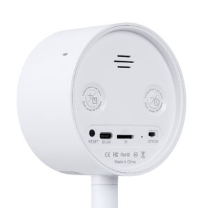 GloboStar® 86006 Rechargeable Table Camera WiFi HD 1080P 160° 1500mAh Two Way Audio Motion Detection & Digital Clock – Επαναφορτιζόμενη Επιτραπέζια Κάμερα WiFi HD 1080P 160° 1500mAh Διπλή Κατέυθυνση Ομιλίας Ανιχνευτή Κίνησης & Ψηφιακό Ρολόι – Λευκό