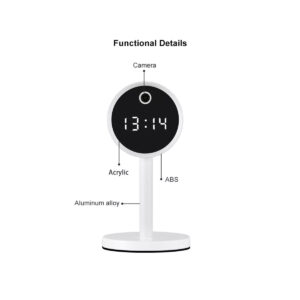 GloboStar® 86006 Rechargeable Table Camera WiFi HD 1080P 160° 1500mAh Two Way Audio Motion Detection & Digital Clock – Επαναφορτιζόμενη Επιτραπέζια Κάμερα WiFi HD 1080P 160° 1500mAh Διπλή Κατέυθυνση Ομιλίας Ανιχνευτή Κίνησης & Ψηφιακό Ρολόι – Λευκό