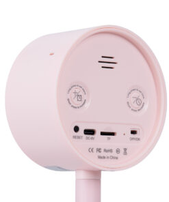 GloboStar® 86007 Rechargeable Table Camera WiFi HD 1080P 160° 1500mAh Two Way Audio Motion Detection & Digital Clock – Επαναφορτιζόμενη Επιτραπέζια Κάμερα WiFi HD 1080P 160° 1500mAh Διπλή Κατέυθυνση Ομιλίας Ανιχνευτή Κίνησης & Ψηφιακό Ρολόι – Ροζ