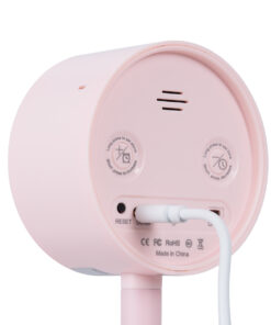 GloboStar® 86007 Rechargeable Table Camera WiFi HD 1080P 160° 1500mAh Two Way Audio Motion Detection & Digital Clock – Επαναφορτιζόμενη Επιτραπέζια Κάμερα WiFi HD 1080P 160° 1500mAh Διπλή Κατέυθυνση Ομιλίας Ανιχνευτή Κίνησης & Ψηφιακό Ρολόι – Ροζ