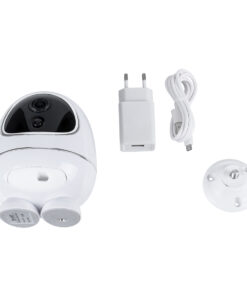 GloboStar® 86008 Rechargeable Table Camera WiFi HD 1080P 3MP 350° 5200mAh Two Way Audio & Motion Detection – Επαναφορτιζόμενη Επιτραπέζια Κάμερα WiFi HD 1080P 350° 5200mAh Διπλή Κατέυθυνση Ομιλίας με Ανιχνευτή Κίνησης – Λευκό