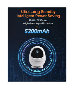 GloboStar® 86008 Rechargeable Table Camera WiFi HD 1080P 3MP 350° 5200mAh Two Way Audio & Motion Detection – Επαναφορτιζόμενη Επιτραπέζια Κάμερα WiFi HD 1080P 350° 5200mAh Διπλή Κατέυθυνση Ομιλίας με Ανιχνευτή Κίνησης – Λευκό