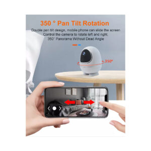 GloboStar® 86008 Rechargeable Table Camera WiFi HD 1080P 3MP 350° 5200mAh Two Way Audio & Motion Detection – Επαναφορτιζόμενη Επιτραπέζια Κάμερα WiFi HD 1080P 350° 5200mAh Διπλή Κατέυθυνση Ομιλίας με Ανιχνευτή Κίνησης – Λευκό