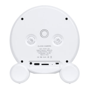 GloboStar® 86015 Rechargeable Table Camera 2MP WiFi HD 1080P 120° 5000mAh Two Way Audio Motion Detection & Digital Clock – Επαναφορτιζόμενη Επιτραπέζια Κάμερα 2MP WiFi HD 1080P 120° 5000mAh Διπλή Κατέυθυνση Ομιλίας Ανιχνευτή Κίνησης Ψηφιακό Ρολόι – Λευκό