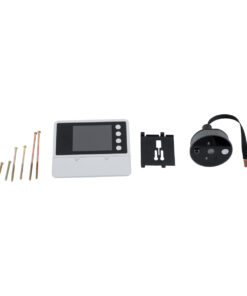 GloboStar® 86017 Ψηφιακή Έξυπνη Camera Εξώπορτας 90° Μοιρών με Έγχρωμη Οθόνη 2.8″ Inches – Νυχτερινή Όραση με LED IR – Κουδούνι – Εσωτερική Μνήμη Αποθήκευσης – Λειτουργεί με 4 Μπαταρίες AAA