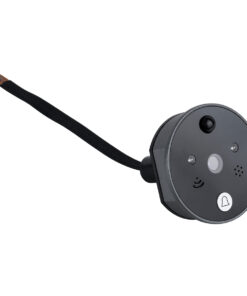 GloboStar® 86017 Ψηφιακή Έξυπνη Camera Εξώπορτας 90° Μοιρών με Έγχρωμη Οθόνη 2.8″ Inches – Νυχτερινή Όραση με LED IR – Κουδούνι – Εσωτερική Μνήμη Αποθήκευσης – Λειτουργεί με 4 Μπαταρίες AAA