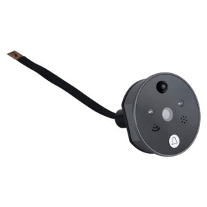 GloboStar® 86017 Ψηφιακή Έξυπνη Camera Εξώπορτας 90° Μοιρών με Έγχρωμη Οθόνη 2.8″ Inches – Νυχτερινή Όραση με LED IR – Κουδούνι – Εσωτερική Μνήμη Αποθήκευσης – Λειτουργεί με 4 Μπαταρίες AAA