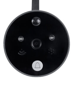 GloboStar® 86017 Ψηφιακή Έξυπνη Camera Εξώπορτας 90° Μοιρών με Έγχρωμη Οθόνη 2.8″ Inches – Νυχτερινή Όραση με LED IR – Κουδούνι – Εσωτερική Μνήμη Αποθήκευσης – Λειτουργεί με 4 Μπαταρίες AAA