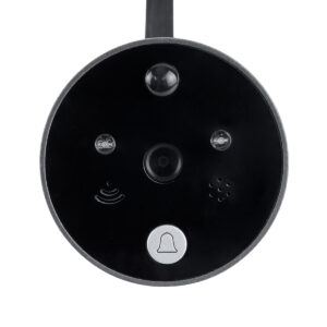 GloboStar® 86017 Ψηφιακή Έξυπνη Camera Εξώπορτας 90° Μοιρών με Έγχρωμη Οθόνη 2.8″ Inches – Νυχτερινή Όραση με LED IR – Κουδούνι – Εσωτερική Μνήμη Αποθήκευσης – Λειτουργεί με 4 Μπαταρίες AAA