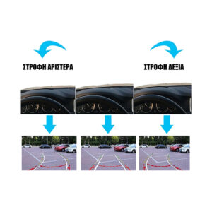 GloboStar® 86020 Αδιάβροχη Χωνευτή Έγχρωμη Κάμερα Οπισθοπορείας Αυτοκινήτου 1080p HD CMOS Signal With Moving Parking Lines IP68