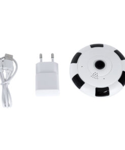 GloboStar® 86027 Επιτοίχια IP Camera 1080P WiFi 360° Μοιρών – Νυχτερινή Όραση με LED IR – Διπλή Κατέυθυνση Ομιλίας – Ανιχνευτή Κίνησης – Νυχτερινή Λήψη – Λευκό Μαύρο