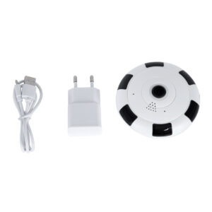 GloboStar® 86027 Επιτοίχια IP Camera 1080P WiFi 360° Μοιρών – Νυχτερινή Όραση με LED IR – Διπλή Κατέυθυνση Ομιλίας – Ανιχνευτή Κίνησης – Νυχτερινή Λήψη – Λευκό Μαύρο