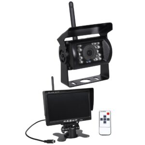 GloboStar® 86030 WiFi Έγχρωμη Κάμερα 720p CMOS HD Οπισθοπορείας Αυτοκινήτου-Φορτηγού DC 12-24V 170° με Οθόνη 7″ DC 12-24V Night Capture με Parking Lines και Ασύρματο Χειριστήριο Αδιάβροχη IP65