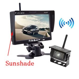 GloboStar® 86030 WiFi Έγχρωμη Κάμερα 720p CMOS HD Οπισθοπορείας Αυτοκινήτου-Φορτηγού DC 12-24V 170° με Οθόνη 7″ DC 12-24V Night Capture με Parking Lines και Ασύρματο Χειριστήριο Αδιάβροχη IP65