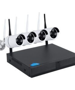 GloboStar® 86037 Ασύρματο Καταγραφικό με 4 x Camera 2MP 1080P WiFi 150° Μοιρών – Αδιάβροχο IP66 – Νυχτερινή Όραση με LED IR – Μονή Κατέυθυνση Ομιλίας – Ανιχνευτή Κίνησης – Νυχτερινή Λήψη – Λευκό