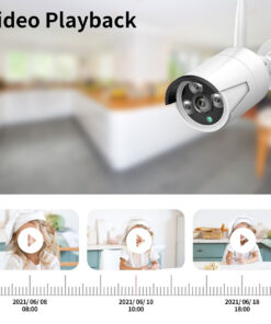 GloboStar® 86038 Ασύρματο Καταγραφικό με 8 x Camera 2MP 1080P WiFi 150° Μοιρών – Αδιάβροχο IP66 – Νυχτερινή Όραση με LED IR – Μονή Κατέυθυνση Ομιλίας – Ανιχνευτή Κίνησης – Νυχτερινή Λήψη – Λευκό