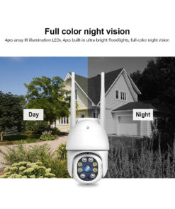 GloboStar® 86039 Ασύρματο Καταγραφικό με 4 x Camera 2MP 1080P WiFi 360° Μοιρών – Αδιάβροχο IP66 – Νυχτερινή Όραση με LED IR – Διπλή Κατέυθυνση Ομιλίας – Ανιχνευτή Κίνησης – Νυχτερινή Λήψη – Λευκό
