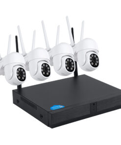 GloboStar® 86039 Ασύρματο Καταγραφικό με 4 x Camera 2MP 1080P WiFi 360° Μοιρών – Αδιάβροχο IP66 – Νυχτερινή Όραση με LED IR – Διπλή Κατέυθυνση Ομιλίας – Ανιχνευτή Κίνησης – Νυχτερινή Λήψη – Λευκό