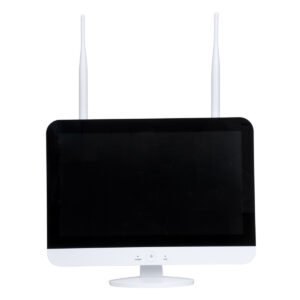 GloboStar® 86041 Ασύρματο Καταγραφικό με Οθόνη – 4 x Camera 2MP 1080P WiFi 360° Μοιρών – Αδιάβροχο IP66 – Νυχτερινή Όραση με LED IR – Διπλή Κατέυθυνση Ομιλίας – Ανιχνευτή Κίνησης – Νυχτερινή Λήψη – Λευκό