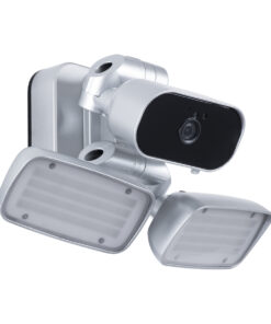 GloboStar® 86043 Προβολέας LED SMD 24W 2160lm με IP Camera 1080P 2MP WiFi 150° Μοιρών – AC 230V – με Αισθητήρα Ημέρας-Νύχτας & Ρύθμιση Χρόνου Ανάμματος – Αδιάβροχος IP66 Ψυχρό Λευκό 6000K – Ασημί