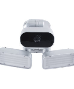 GloboStar® 86043 Προβολέας LED SMD 24W 2160lm με IP Camera 1080P 2MP WiFi 150° Μοιρών – AC 230V – με Αισθητήρα Ημέρας-Νύχτας & Ρύθμιση Χρόνου Ανάμματος – Αδιάβροχος IP66 Ψυχρό Λευκό 6000K – Ασημί