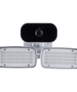 GloboStar® 86043 Προβολέας LED SMD 24W 2160lm με IP Camera 1080P 2MP WiFi 150° Μοιρών – AC 230V – με Αισθητήρα Ημέρας-Νύχτας & Ρύθμιση Χρόνου Ανάμματος – Αδιάβροχος IP66 Ψυχρό Λευκό 6000K – Ασημί