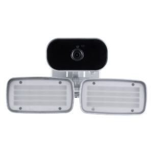 GloboStar® 86043 Προβολέας LED SMD 24W 2160lm με IP Camera 1080P 2MP WiFi 150° Μοιρών – AC 230V – με Αισθητήρα Ημέρας-Νύχτας & Ρύθμιση Χρόνου Ανάμματος – Αδιάβροχος IP66 Ψυχρό Λευκό 6000K – Ασημί