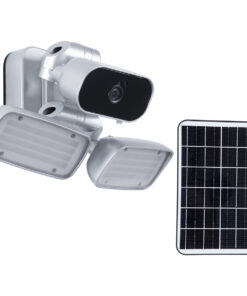 GloboStar® 86044 Αυτόνομος Ηλιακός Προβολέας LED SMD 24W 1200lm με IP Camera 1080P 2MP WiFi 150° Μοιρών – Ενσωματωμένη Μπαταρία 3200mAh – Φωτοβολταϊκό Πάνελ – Αισθητήρα Ημέρας-Νύχτας & Ρύθμιση Χρόνου Ανάμματος – Αδιάβροχος IP66 Ψυχρό Λευκό 6000K – Ασημί
