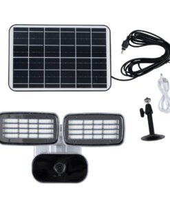 GloboStar® 86045 Αυτόνομος Ηλιακός Προβολέας LED SMD 24W 1200lm με IP Camera 1080P 2MP 4G SIM CARD WiFi 150° Ενσωματωμένη Μπαταρία 3200mAh Φωτοβολταϊκό Πάνελ Αισθητήρα Ημέρας-Νύχτας & Ρύθμιση Χρόνου Ανάμματος Αδιάβροχος IP66 Ψυχρό Λευκό 6000K – Ασημί