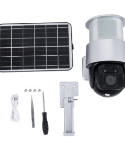 GloboStar® 86046 Αυτόνομος Ηλιακός Προβολέας LED SMD 24W 1200lm Camera 1080P 2MP 4G SIM CARD WiFi 150° Μπαταρία 3200mAh Φωτοβολταϊκό Πάνελ Αισθητήρα Ημέρας-Νύχτας & Ρύθμιση Χρόνου Διπλή Κατέυθυνση Ομιλίας Αδιάβροχος IP66 Ψυχρό Λευκό 6000K – Ασημί