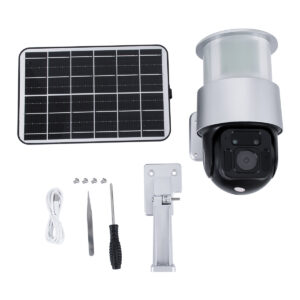 GloboStar® 86046 Αυτόνομος Ηλιακός Προβολέας LED SMD 24W 1200lm Camera 1080P 2MP 4G SIM CARD WiFi 150° Μπαταρία 3200mAh Φωτοβολταϊκό Πάνελ Αισθητήρα Ημέρας-Νύχτας & Ρύθμιση Χρόνου Διπλή Κατέυθυνση Ομιλίας Αδιάβροχος IP66 Ψυχρό Λευκό 6000K – Ασημί