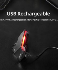GloboStar® 86050 Ασύρματο Οπίσθιο Φανάρι Ποδηλάτου LED Επαναφορτιζόμενο USB Stop – Αριστερό Φλάς – Δεξί Φλάς με Ασύρματο Χειριστήριο Τιμονιού