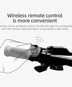 GloboStar® 86050 Ασύρματο Οπίσθιο Φανάρι Ποδηλάτου LED Επαναφορτιζόμενο USB Stop – Αριστερό Φλάς – Δεξί Φλάς με Ασύρματο Χειριστήριο Τιμονιού