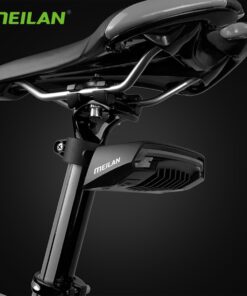 GloboStar® 86050 Ασύρματο Οπίσθιο Φανάρι Ποδηλάτου LED Επαναφορτιζόμενο USB Stop – Αριστερό Φλάς – Δεξί Φλάς με Ασύρματο Χειριστήριο Τιμονιού