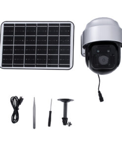 GloboStar® 86054 Αυτόνομη Ηλιακή Camera 1080P 2MP 4G SIM CARD WiFi 150° Μπαταρία 3200mAh Φωτοβολταϊκό Πάνελ Διπλή Κατέυθυνση Ομιλίας Αδιάβροχη IP66 Ψυχρό Λευκό 6000K – Ασημί