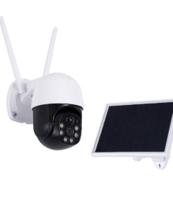 GloboStar® 86055 Αυτόνομη Ηλιακή IP Camera 1080P 2MP WiFi 350° Μοιρών – 3200mAh – Φωτοβολταϊκό Πάνελ – Νυχτερινή Όραση με LED IR – Ανιχνευτή Κίνησης – Νυχτερινή Λήψη – Αδιάβροχη IP66 – Λευκό