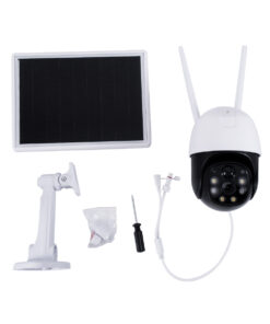 GloboStar® 86055 Αυτόνομη Ηλιακή IP Camera 1080P 2MP WiFi 350° Μοιρών – 3200mAh – Φωτοβολταϊκό Πάνελ – Νυχτερινή Όραση με LED IR – Ανιχνευτή Κίνησης – Νυχτερινή Λήψη – Αδιάβροχη IP66 – Λευκό