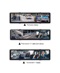 GloboStar® 86057 Καθρέπτης Αυτοκινήτου με 3 Κάμερες 3CHs AHD 1080P 170° – 4G Sim Card Slot – WiFi – GPS Navigator – Bluetooth – G Sensor – 24h Monitoring – FM Transmitter – Νυχτερινή Όραση – Μαύρο