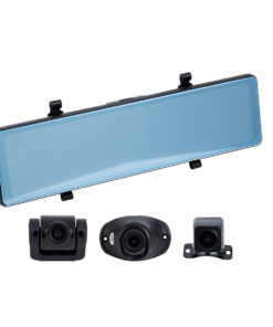 GloboStar® 86057 Καθρέπτης Αυτοκινήτου με 3 Κάμερες 3CHs AHD 1080P 170° – 4G Sim Card Slot – WiFi – GPS Navigator – Bluetooth – G Sensor – 24h Monitoring – FM Transmitter – Νυχτερινή Όραση – Μαύρο