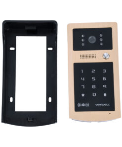 GloboStar® 86059 Σετ Θυροτηλεόρασης με Έγχρωμη Οθόνη Αφής 7″ και Κάμερα 1080P HD & 4 Επαγωγικά Κλειδιά για Ηλεκτρονικές Κλειδαριές – Μαύρο – Χρυσό