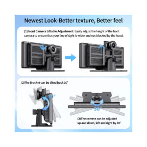 GloboStar® 86060 DVR FHD1080p Καταγραφικό Οχημάτων Smart με Οθόνη 8″ Inches – WiFi – 4G Android 8.1OS – Sim Card Slot – GPS Navigator – Bluetooth – RAM2GB+ROM32GB – FM Transmitter – Dual Camera FHD1080p με WDR & Defogging Quad Core 1.5GHZ Processor