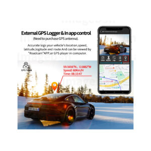 GloboStar® 86060 DVR FHD1080p Καταγραφικό Οχημάτων Smart με Οθόνη 8″ Inches – WiFi – 4G Android 8.1OS – Sim Card Slot – GPS Navigator – Bluetooth – RAM2GB+ROM32GB – FM Transmitter – Dual Camera FHD1080p με WDR & Defogging Quad Core 1.5GHZ Processor