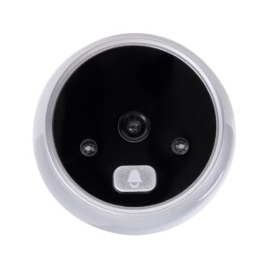 GloboStar® 86062 Ψηφιακή Έξυπνη Camera Εξώπορτας 120° Μοιρών με Έγχρωμη Οθόνη 2.8″ Inches – Νυχτερινή Όραση με LED IR – Κουδούνι – Λειτουργεί με 4 Μπαταρίες AAA