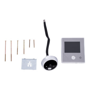 GloboStar® 86062 Ψηφιακή Έξυπνη Camera Εξώπορτας 120° Μοιρών με Έγχρωμη Οθόνη 2.8″ Inches – Νυχτερινή Όραση με LED IR – Κουδούνι – Λειτουργεί με 4 Μπαταρίες AAA