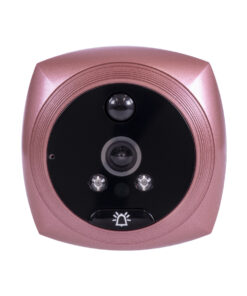 GloboStar® 86064 Επαναφορτιζόμενη Ψηφιακή Έξυπνη Camera Εξώπορτας 90° Μοιρών με Έγχρωμη Οθόνη 4.1″ Inches – USB – Νυχτερινή Όραση με LED IR – Κουδούνι – Ροζ