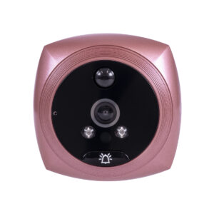 GloboStar® 86064 Επαναφορτιζόμενη Ψηφιακή Έξυπνη Camera Εξώπορτας 90° Μοιρών με Έγχρωμη Οθόνη 4.1″ Inches – USB – Νυχτερινή Όραση με LED IR – Κουδούνι – Ροζ