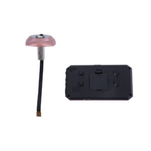 GloboStar® 86064 Επαναφορτιζόμενη Ψηφιακή Έξυπνη Camera Εξώπορτας 90° Μοιρών με Έγχρωμη Οθόνη 4.1″ Inches – USB – Νυχτερινή Όραση με LED IR – Κουδούνι – Ροζ