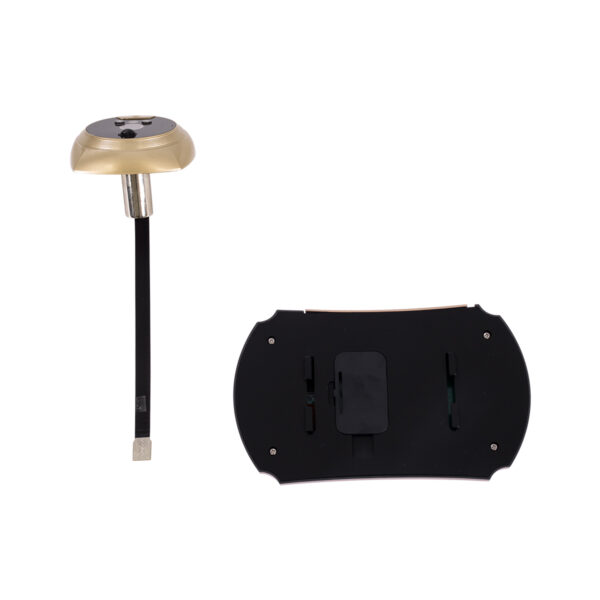 GloboStar® 86066 Επαναφορτιζόμενη Ψηφιακή Έξυπνη Camera Εξώπορτας 90° Μοιρών με Έγχρωμη Οθόνη 3.5″ Inches – USB – Νυχτερινή Όραση με LED IR – Κουδούνι – Χρυσό