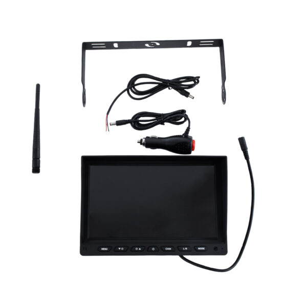 GloboStar® 86069 Έγχρωμη Οθόνη 9″ WiFi για Αυτοκινητο – Φορτηγό DC 12-24V – για Σύνδεση έως 4 WiFi Κάμερες 1080P HD Οπισθοπορείας – Μαύρο